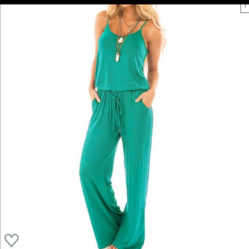 Long Pant Rompers 
Light green size small